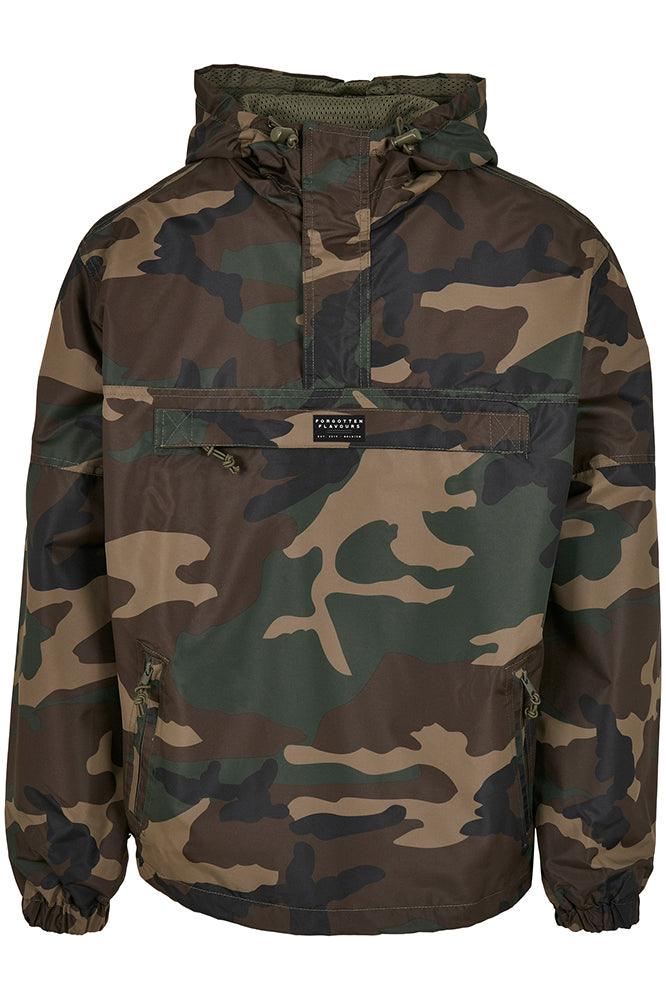 Pull over wind breaker - Woodland camo - Forgotten Flavours & On Point